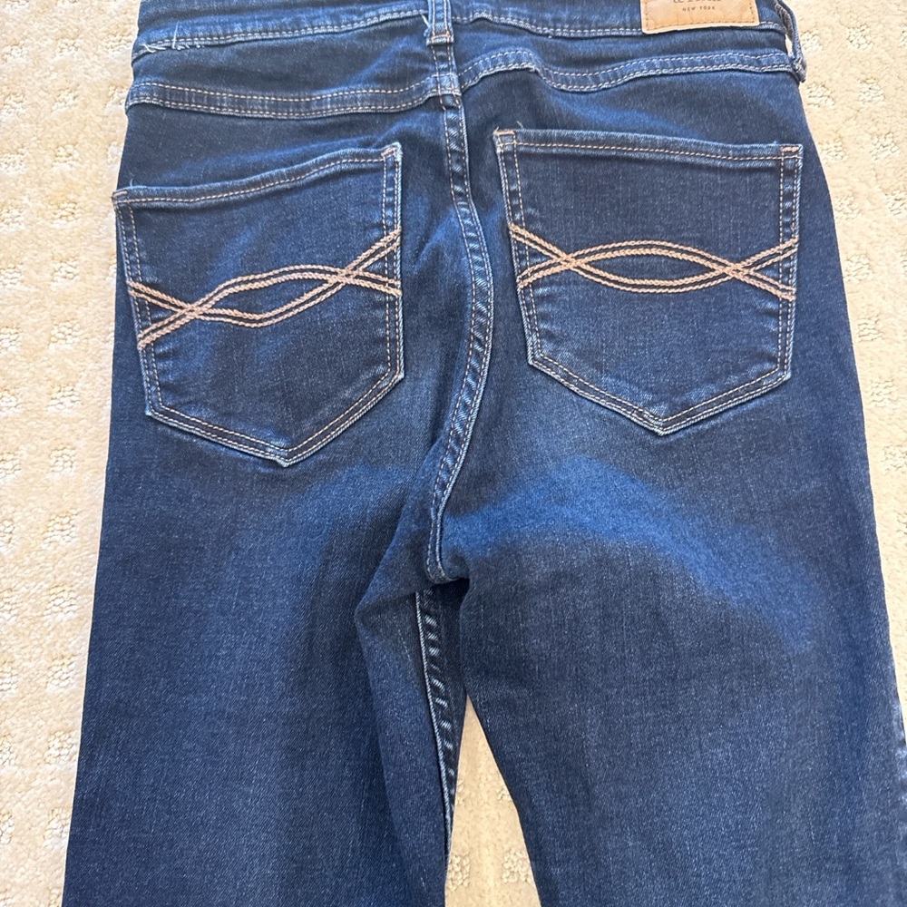 Abercrombie & Fitch High Rise Super Skinny Jeans Size 0R W25 L31 Dark Wash - Picture 6 of 6